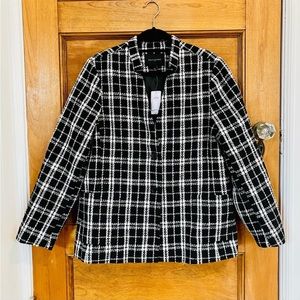 Black & White Boucle Jacket, Banana Republic (NWT, XL)